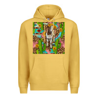 Antique Gold western boer goat seamless pattern Premium Hoodie - BundleAndBundleShop