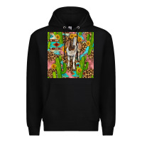 Black western boer goat seamless pattern Premium Hoodie - BundleAndBundleShop