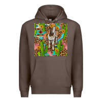 Coffee western boer goat seamless pattern Premium Hoodie - BundleAndBundleShop
