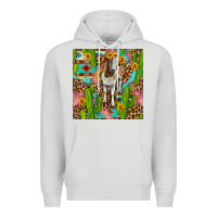 Dove Grey western boer goat seamless pattern Premium Hoodie - BundleAndBundleShop