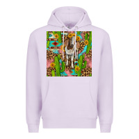 Lilac western boer goat seamless pattern Premium Hoodie - BundleAndBundleShop