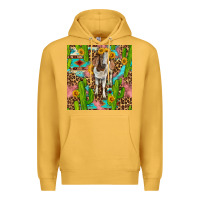 Mustard western boer goat seamless pattern Premium Hoodie - BundleAndBundleShop