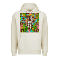 Oatmeal Heather western boer goat seamless pattern Premium Hoodie - BundleAndBundleShop