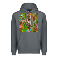 Rock western boer goat seamless pattern Premium Hoodie - BundleAndBundleShop