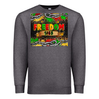 Charcoal Heather juneteenth freedom 1865 Premium Sweatshirt - Zillion Design Studio