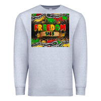 Heather Grey juneteenth freedom 1865 Premium Sweatshirt - Zillion Design Studio