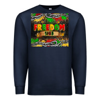 Navy juneteenth freedom 1865 Premium Sweatshirt - Zillion Design Studio