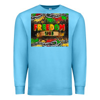 Ocean Blue juneteenth freedom 1865 Premium Sweatshirt - Zillion Design Studio