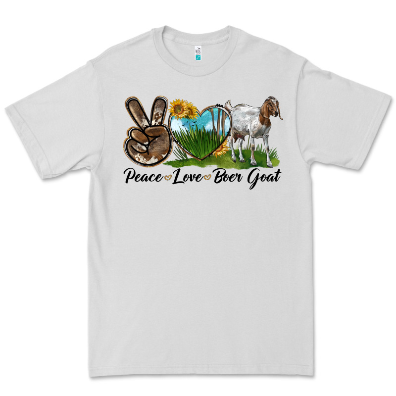 Peace Love Boer Goat Premium Tee by LillyAllenDesigns | Teevron