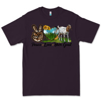 Plum peace love boer goat Premium Tee - LillyAllenDesigns