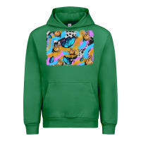 Emerald easter butterfly with glitter and cowhide  background Urban Hoodie - Artiststas