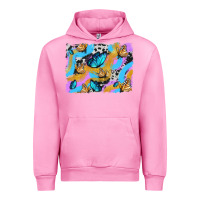 Fuchsia Pink easter butterfly with glitter and cowhide  background Urban Hoodie - Artiststas