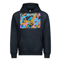 Navy easter butterfly with glitter and cowhide  background Urban Hoodie - Artiststas
