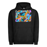 Pigment Black easter butterfly with glitter and cowhide  background Urban Hoodie - Artiststas