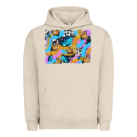 Pigment French Oak easter butterfly with glitter and cowhide  background Urban Hoodie - Artiststas