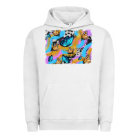 Pigment Lunar Rock easter butterfly with glitter and cowhide  background Urban Hoodie - Artiststas