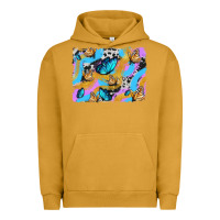Pigment Peanut Butter easter butterfly with glitter and cowhide  background Urban Hoodie - Artiststas