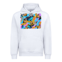 White easter butterfly with glitter and cowhide  background Urban Hoodie - Artiststas