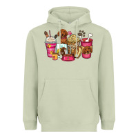 Matcha dachshund coffee cups Heavyweight Hoodie - Zillion Design Studio
