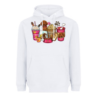 White dachshund coffee cups Heavyweight Hoodie - Zillion Design Studio