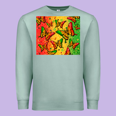 Juneteenth Butterfly Premium Sweatshirt Designed By Zillion Design Studio
