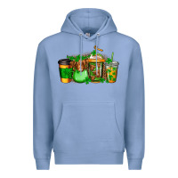 Colony Blue longhaired cow st patricks coffee Premium Hoodie - Jasminsmagicworld