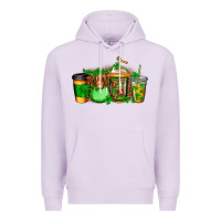 Lilac longhaired cow st patricks coffee Premium Hoodie - Jasminsmagicworld