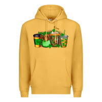 Mustard longhaired cow st patricks coffee Premium Hoodie - Jasminsmagicworld
