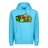 Ocean Blue longhaired cow st patricks coffee Premium Hoodie - Jasminsmagicworld
