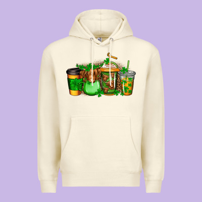 Longhaired Cow St Patricks Coffee Premium Hoodie Designed By Jasminsmagicworld