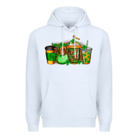 White longhaired cow st patricks coffee Premium Hoodie - Jasminsmagicworld