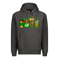 Charcoal Heather longhaired cow st patricks coffee Premium Hoodie - Jasminsmagicworld
