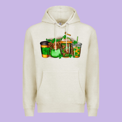 Longhaired Cow St Patricks Coffee Premium Hoodie Designed By Jasminsmagicworld