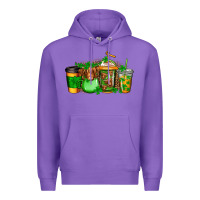 Purple longhaired cow st patricks coffee Premium Hoodie - Jasminsmagicworld