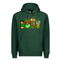 Sports Green longhaired cow st patricks coffee Premium Hoodie - Jasminsmagicworld