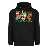 Black 100 days of coffee and chaos coffee cups Heavyweight Hoodie - Zillion Design Studio