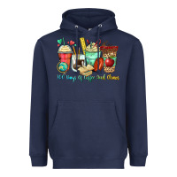 Navy 100 days of coffee and chaos coffee cups Heavyweight Hoodie - Zillion Design Studio
