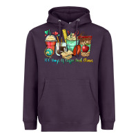 Plum 100 days of coffee and chaos coffee cups Heavyweight Hoodie - Zillion Design Studio