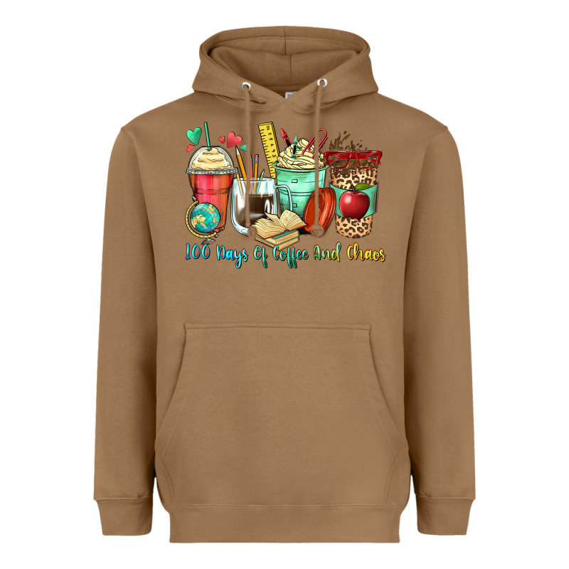 100 Days Of Coffee And Chaos Coffee Cups Heavyweight Hoodie by Zillion Design Studio | Teevron