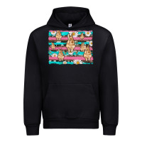 Black easter bunny with daisy and turquoise cowhide leopard  background Urban Hoodie - Artiststas