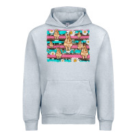 Heather Grey easter bunny with daisy and turquoise cowhide leopard  background Urban Hoodie - Artiststas