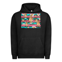 Pigment Black easter bunny with daisy and turquoise cowhide leopard  background Urban Hoodie - Artiststas