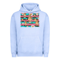 Pigment Grape Ice easter bunny with daisy and turquoise cowhide leopard  background Urban Hoodie - Artiststas