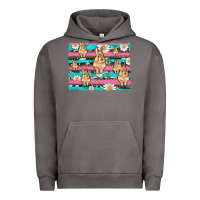 Pigment Tornado easter bunny with daisy and turquoise cowhide leopard  background Urban Hoodie - Artiststas