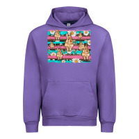 Tulip easter bunny with daisy and turquoise cowhide leopard  background Urban Hoodie - Artiststas
