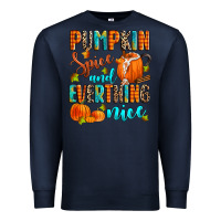 Navy pumpkin spice and everthing nice Premium Sweatshirt - Zillion Design Studio