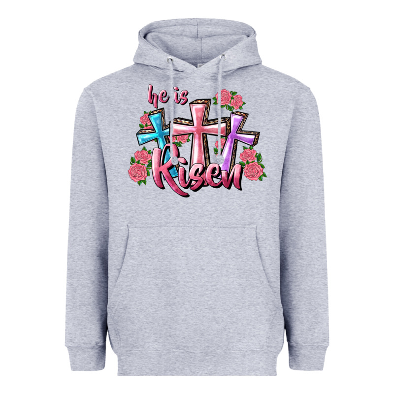 He Is Risen Cross Heavyweight Hoodie by RanaPortraitStore | Teevron