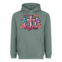 Sage He Is Risen Cross Heavyweight Hoodie - RanaPortraitStore
