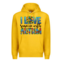 Lemon ı love someone with autism Premium Hoodie - AdoDesignShop