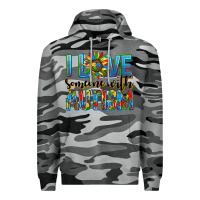 Slate Camo ı love someone with autism Premium Hoodie - AdoDesignShop